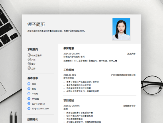 资信评估简历模板案例分享